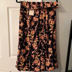 Free people button down skirt